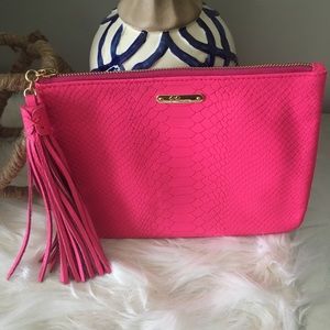 GiGi New York All in One Clutch Embossed Python